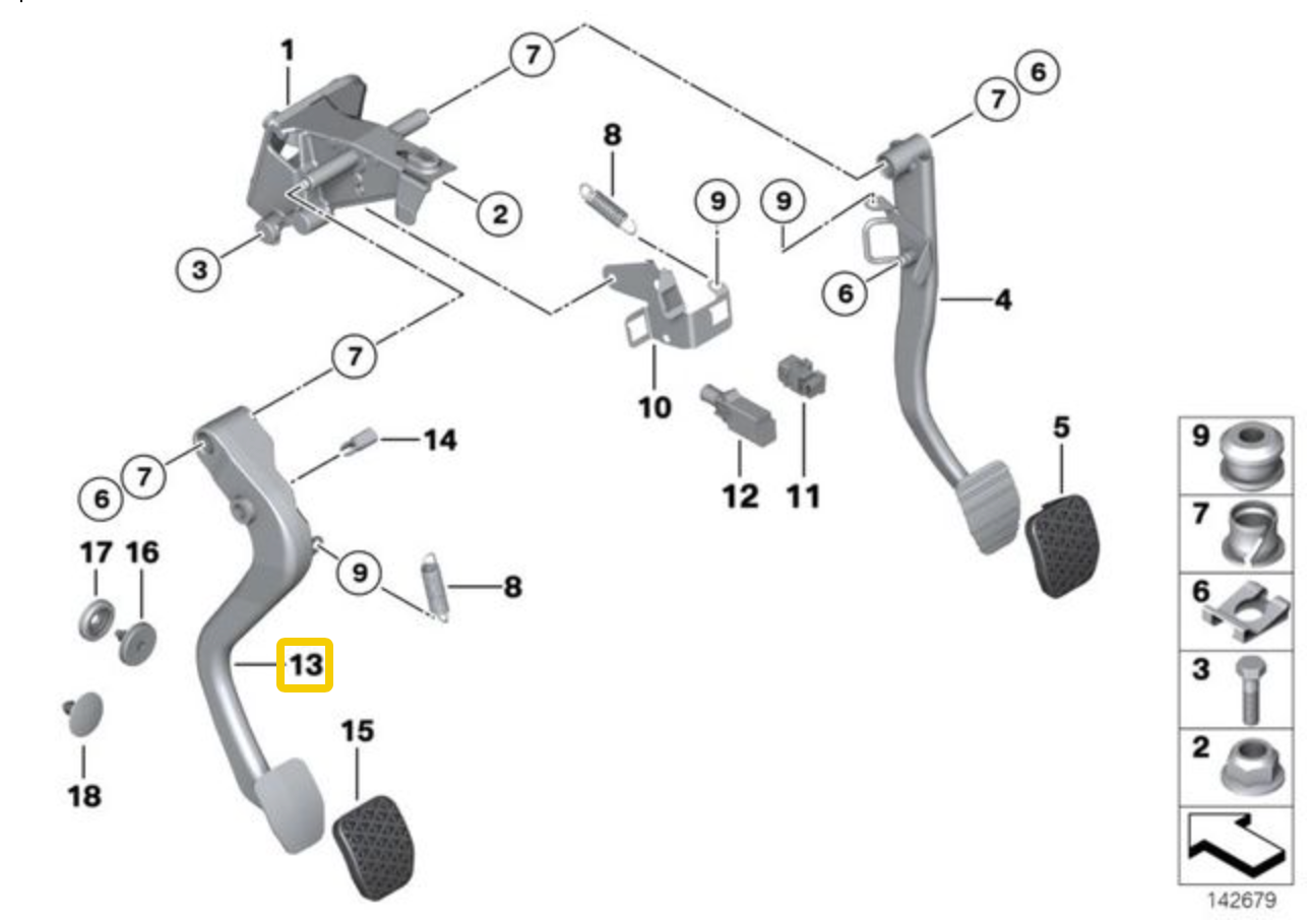e46 pedal E46 Clutch Pedal RHD – Skunkworks LTD